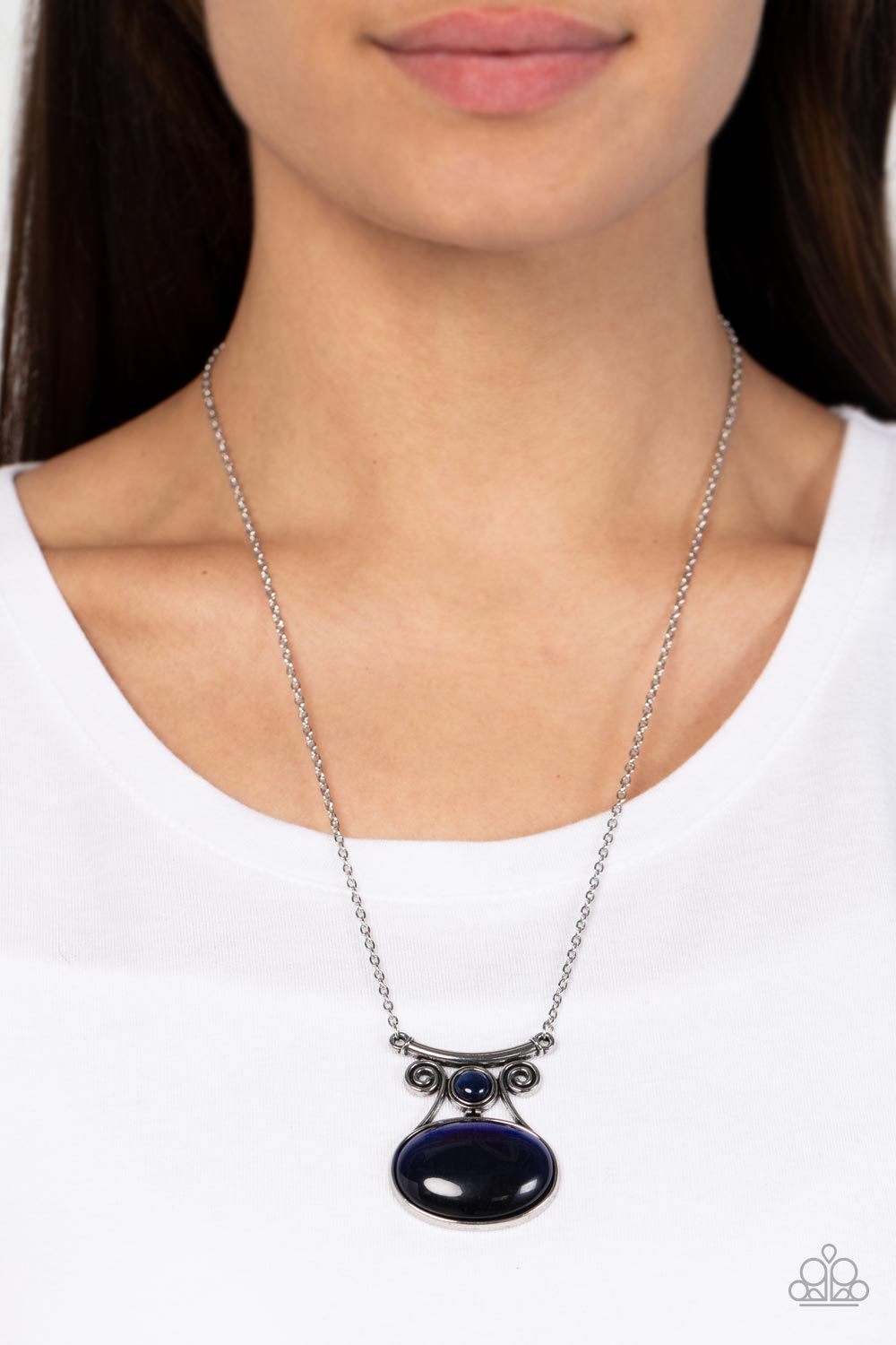 One DAYDREAM At A Time - Blue Necklace - Paparazzi Accessories