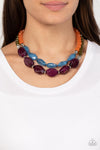 Tropical Trove - Purple Necklace - Paparazzi Accessories