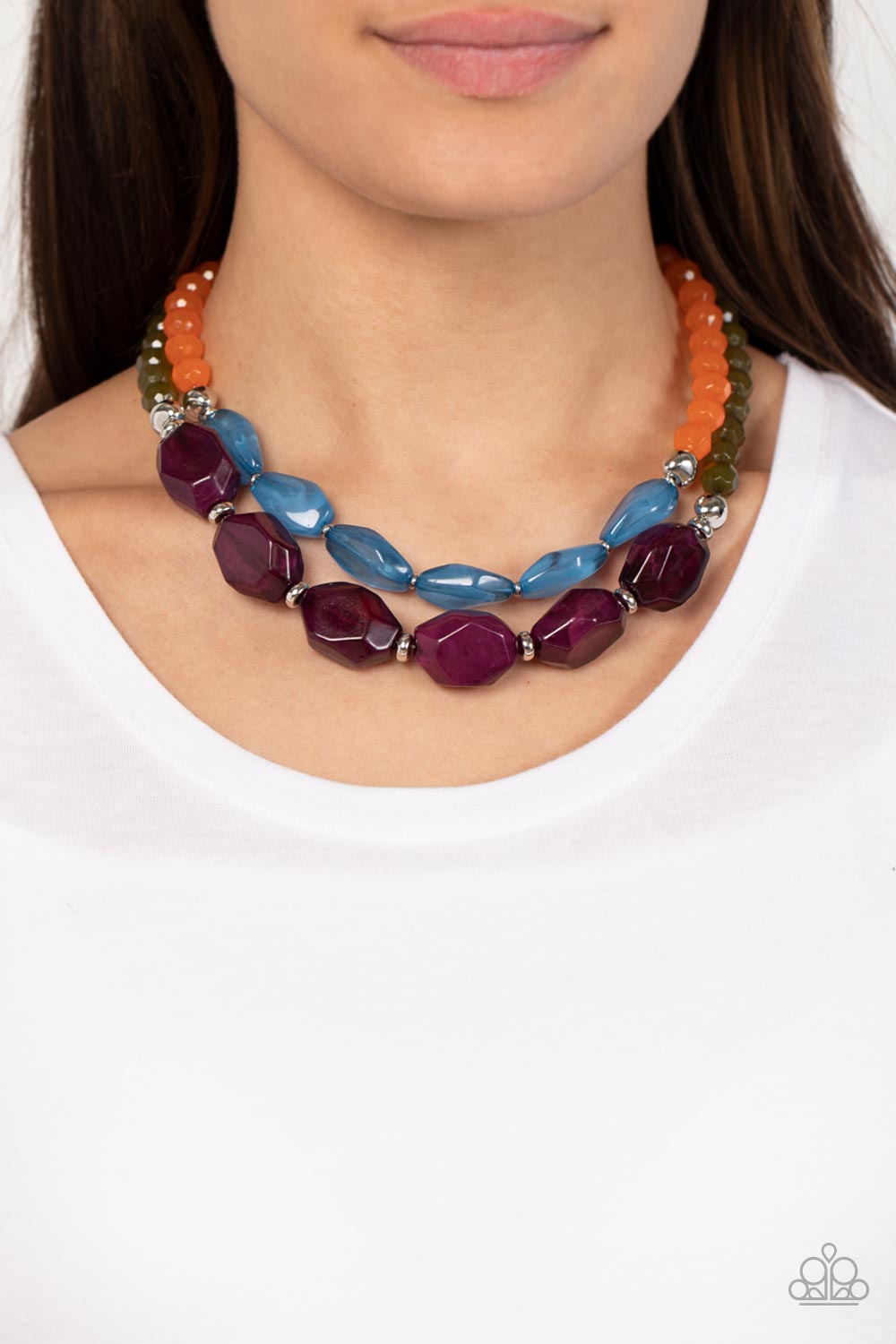 Tropical Trove - Purple Necklace - Paparazzi Accessories