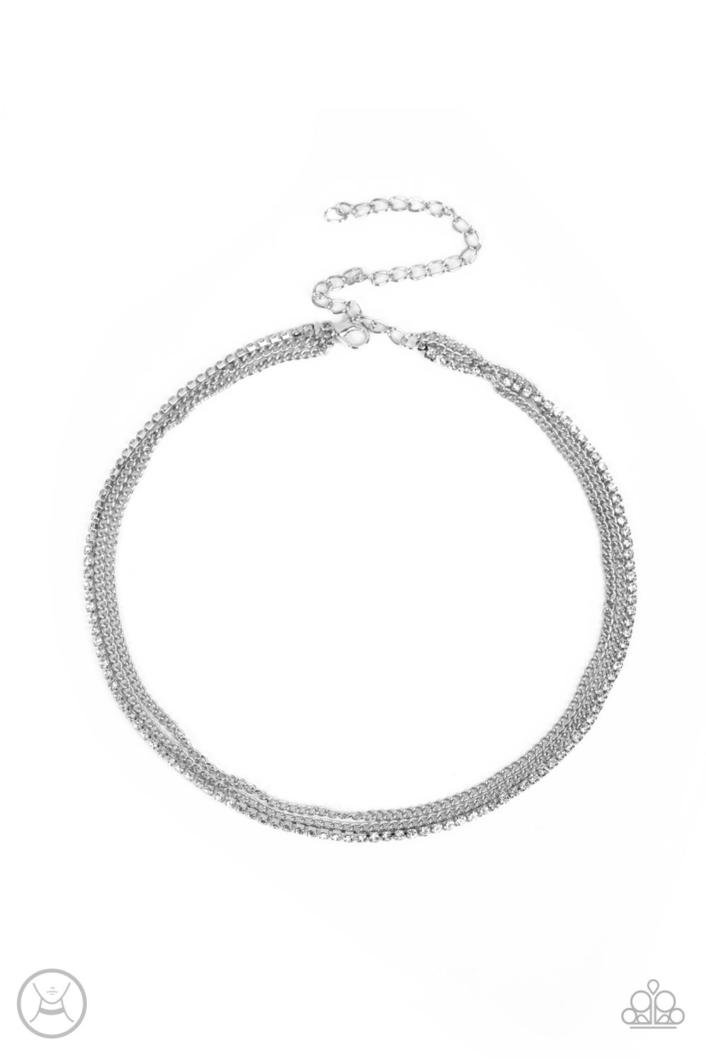 five-dollar-jewelry-glitzy-gusto-white-necklace-paparazzi-accessories