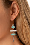 Adventurously Artisan - Blue Earrings - Paparazzi Accessories
