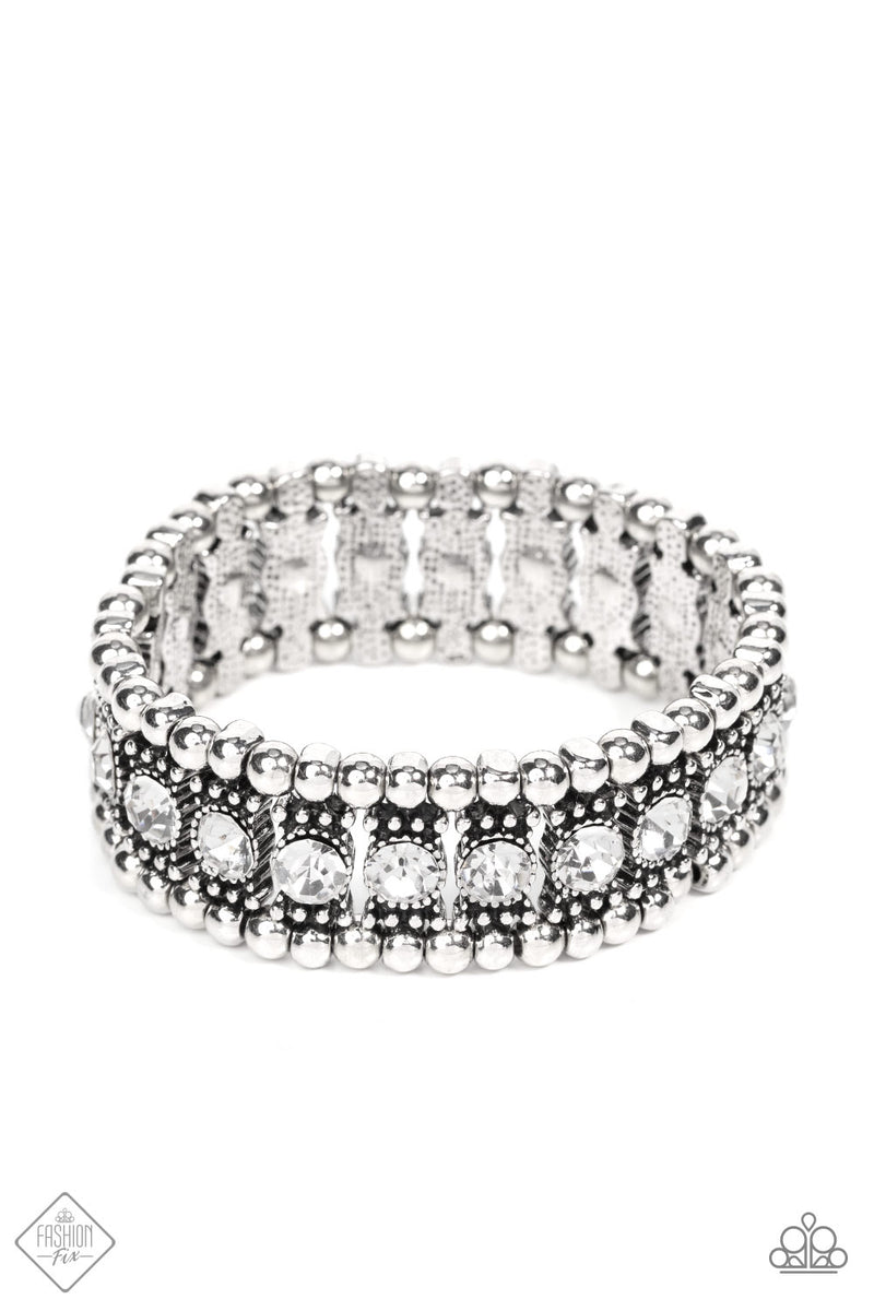 five-dollar-jewelry-ritzy-reboot-white-bracelet-paparazzi-accessories