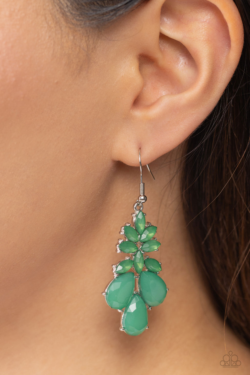 Fashionista Fiesta - Green Earrings - Paparazzi Accessories