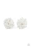 five-dollar-jewelry-bunches-of-bubbly-white-post earrings-paparazzi-accessories