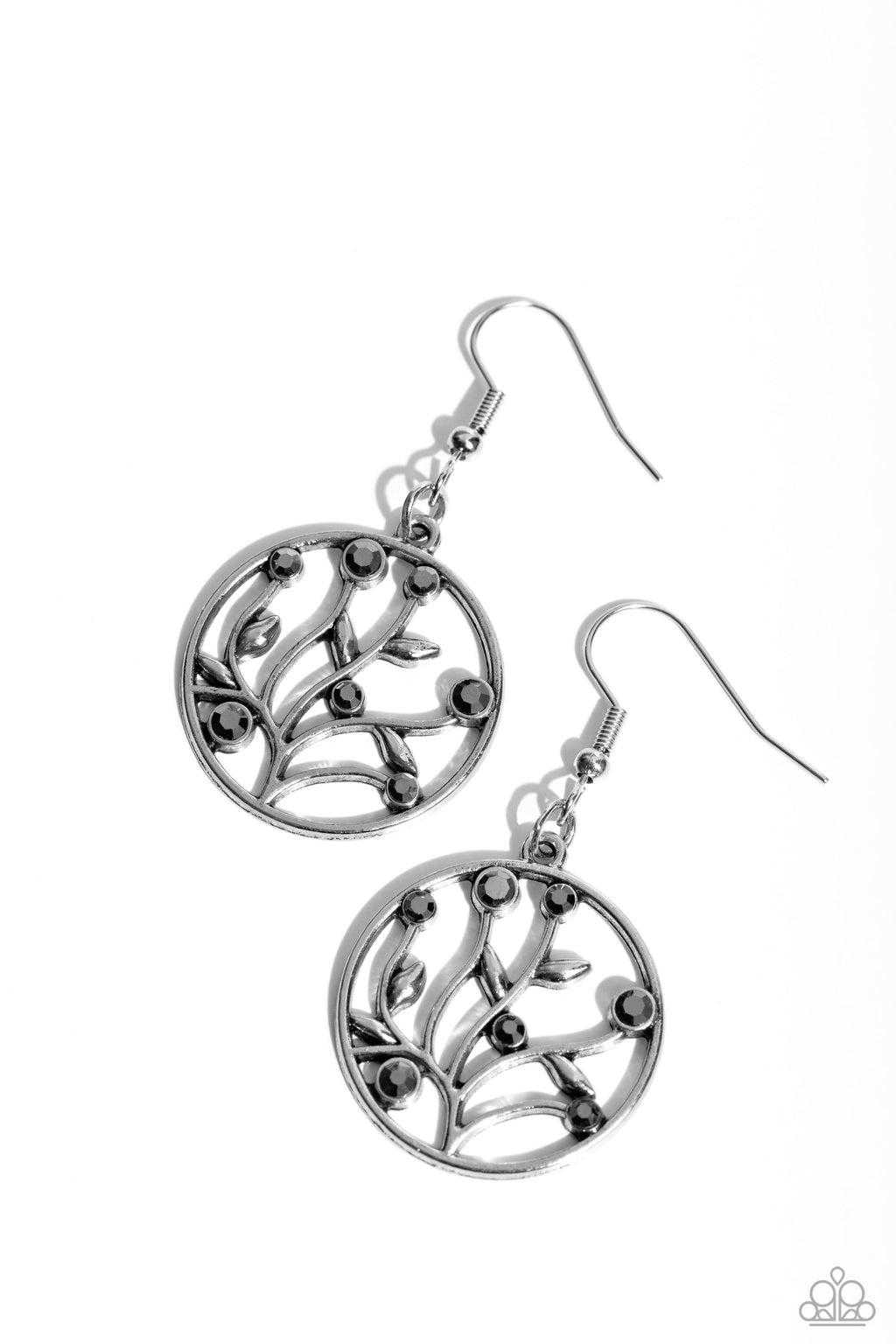 five-dollar-jewelry-bedazzlingly-branching-silver-earrings-paparazzi-accessories