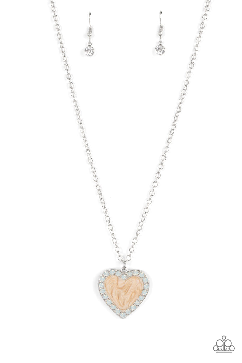 Heart Full of Luster - Brown Necklace - Paparazzi Accessories