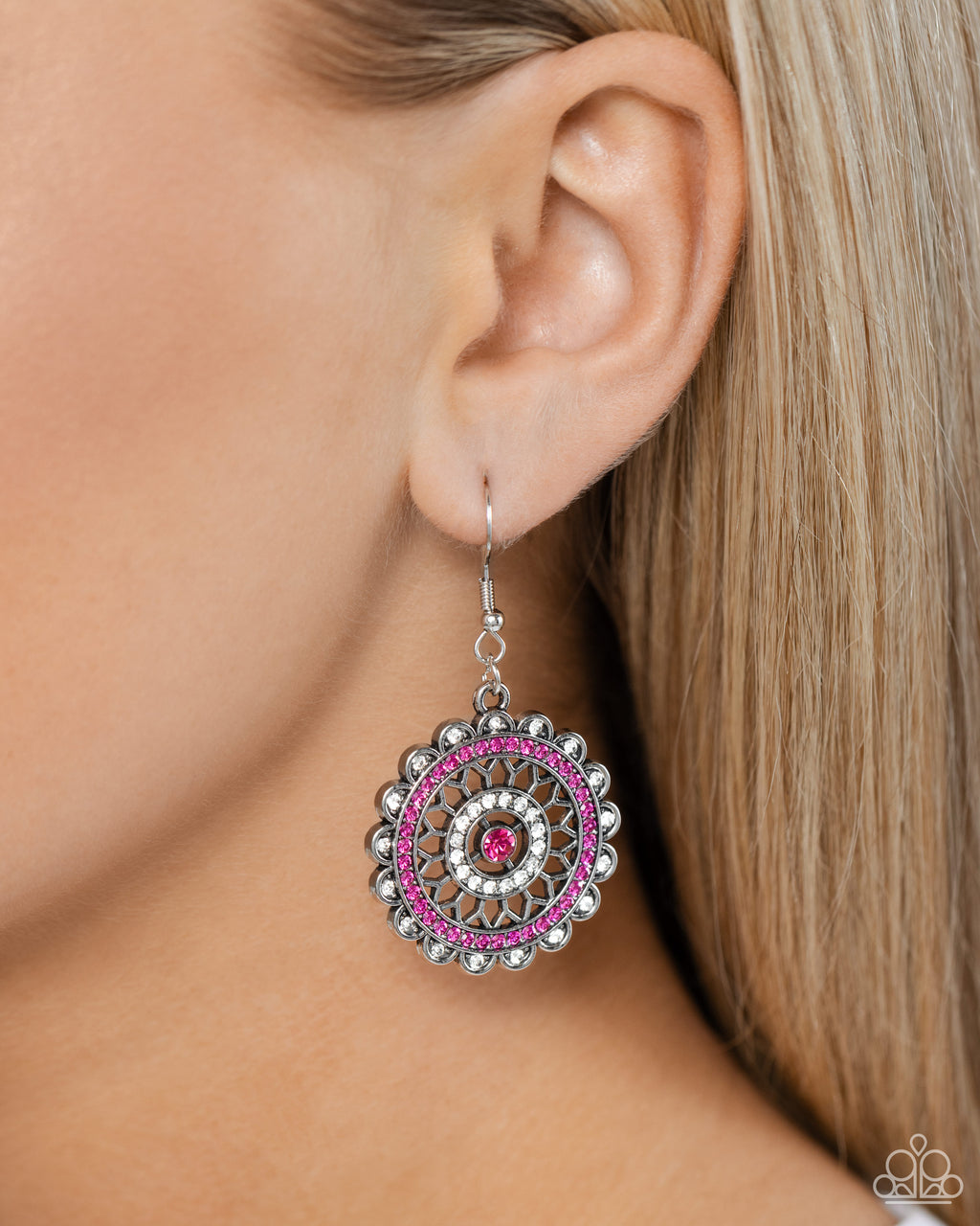 Twinkly Translation - Pink Earrings - Paparazzi Accessories
