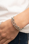 Spontaneous Shimmer - White Bracelet - Paparazzi Accessories