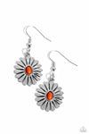 five-dollar-jewelry-delectably-daisy-orange-earrings-paparazzi-accessories