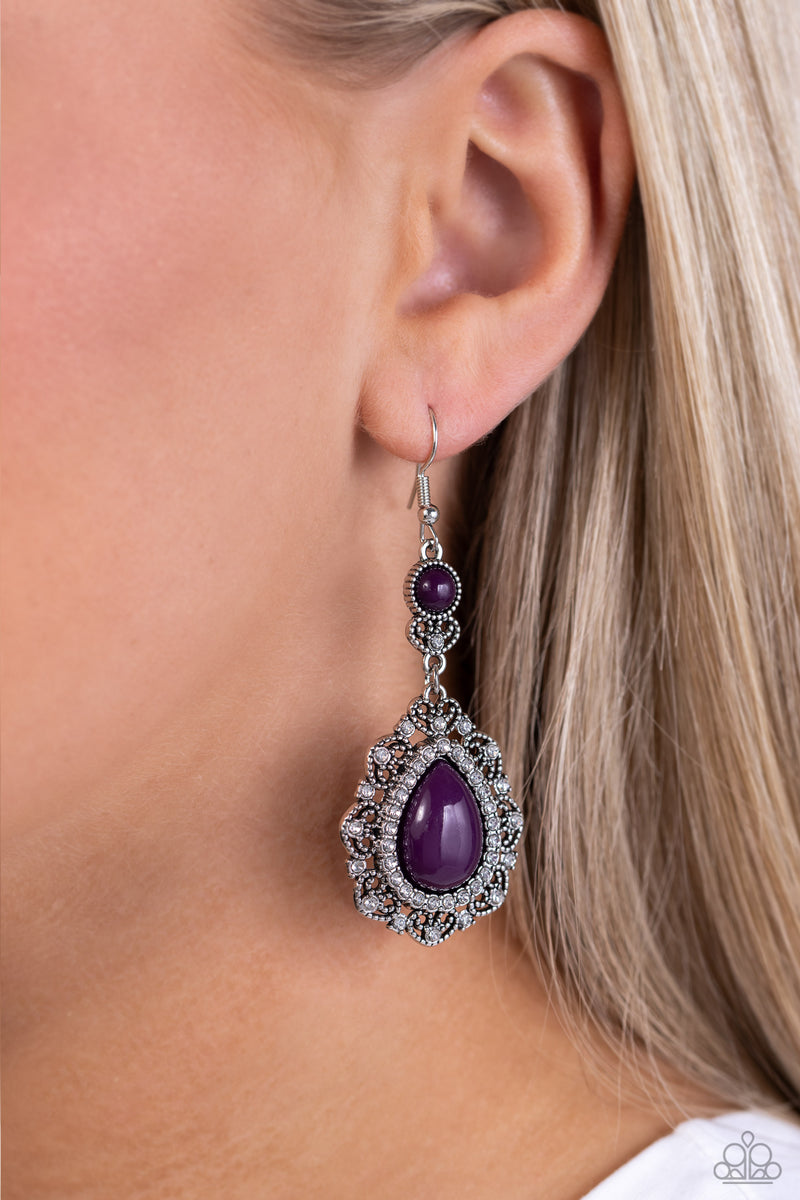 Palace Bribe - Purple Earrings - Paparazzi Accessories