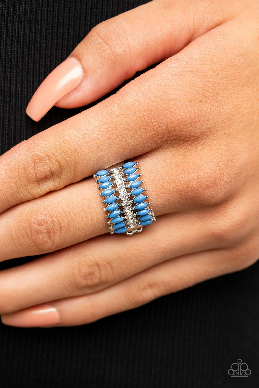 Cinematic Couture - Blue Ring - Paparazzi Accessories