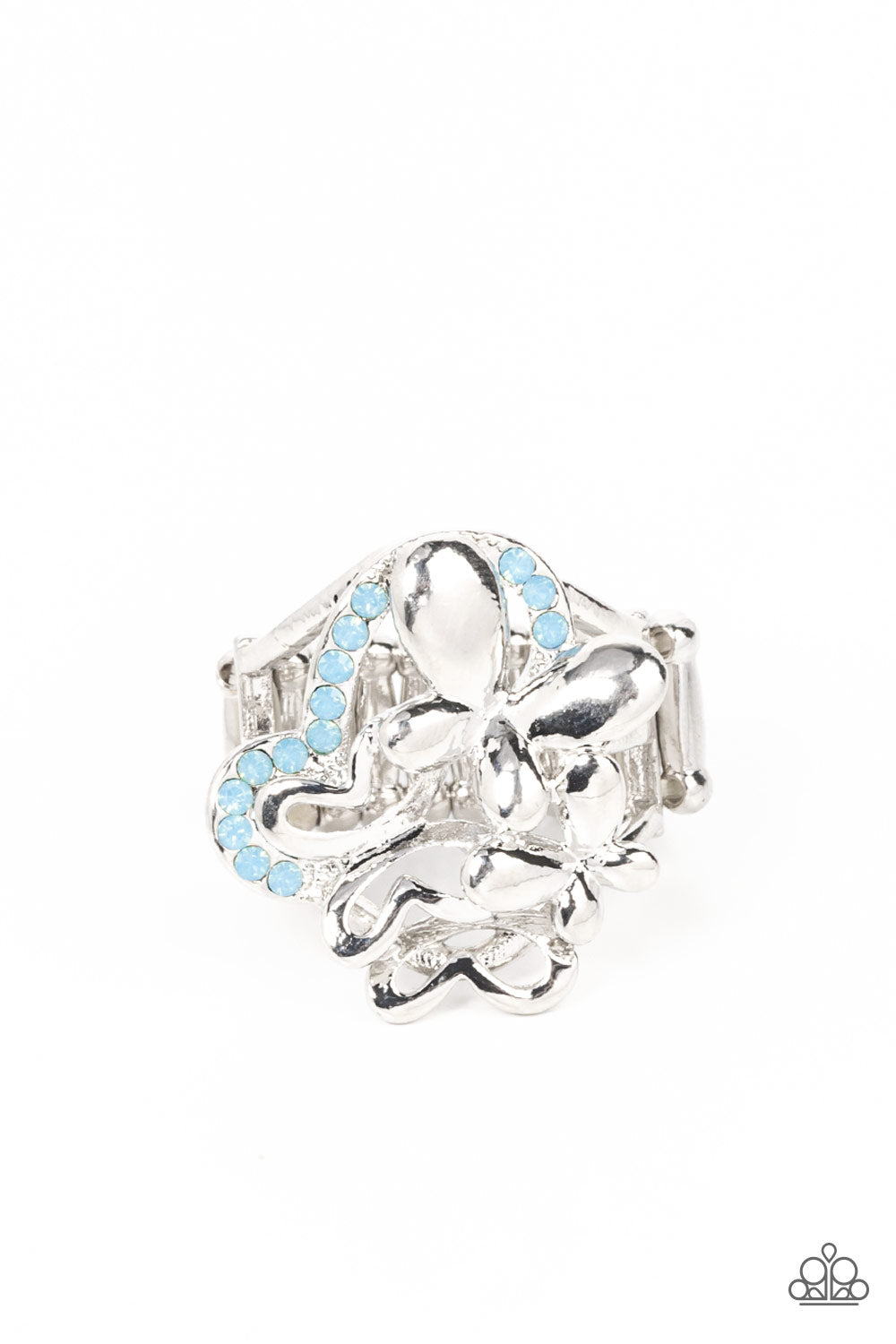 five-dollar-jewelry-fluttering-flashback-blue-ring-paparazzi-accessories