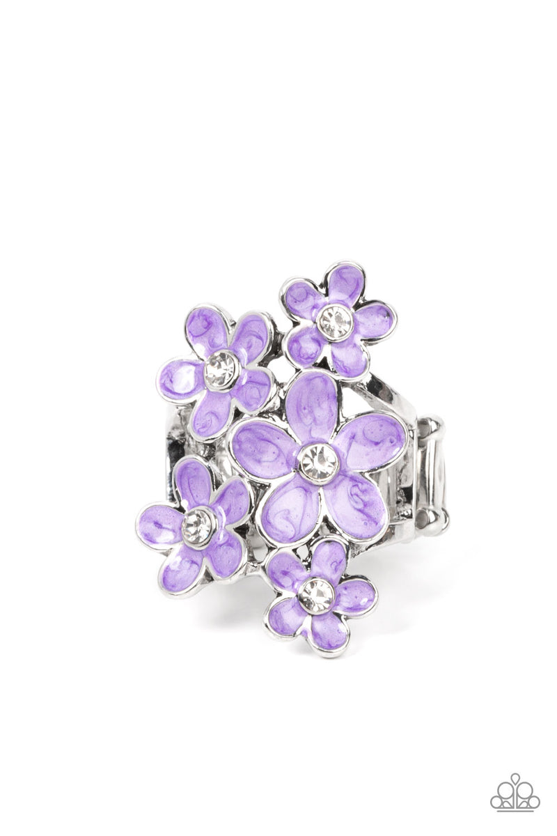 five-dollar-jewelry-boastful-blooms-purple-ring-paparazzi-accessories