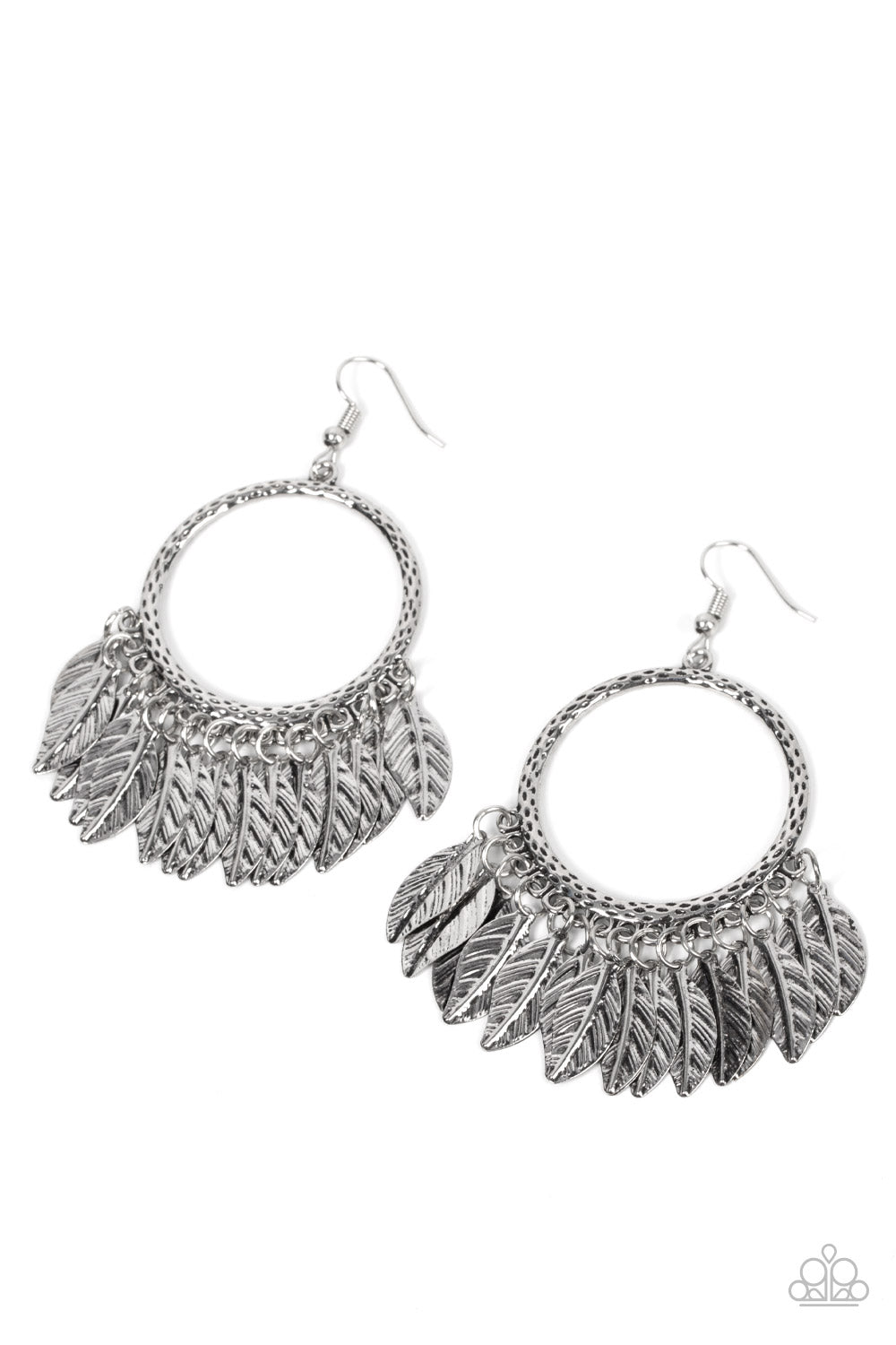five-dollar-jewelry-fowl-tempered-silver-earrings-paparazzi-accessories