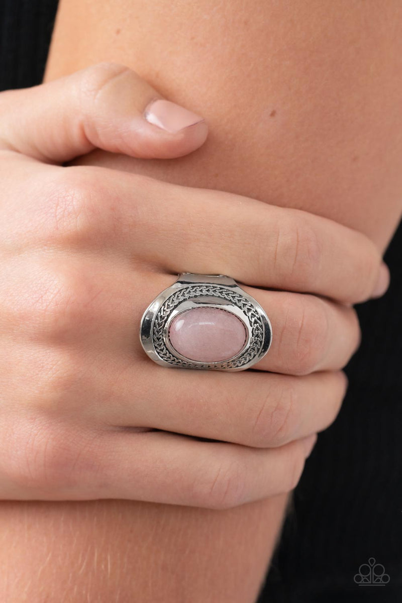 Rockable Refinement - Pink Ring - Paparazzi Accessories