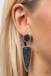 Druzy Desire - Silver Post Earrings - Paparazzi Accessories