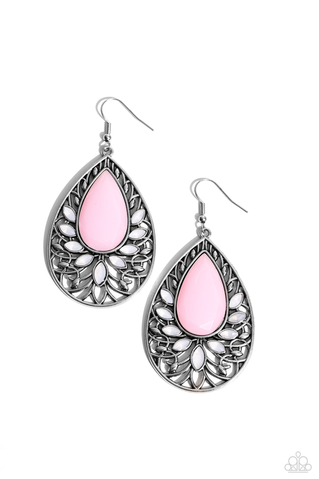 five-dollar-jewelry-floral-fairytale-pink-earrings-paparazzi-accessories