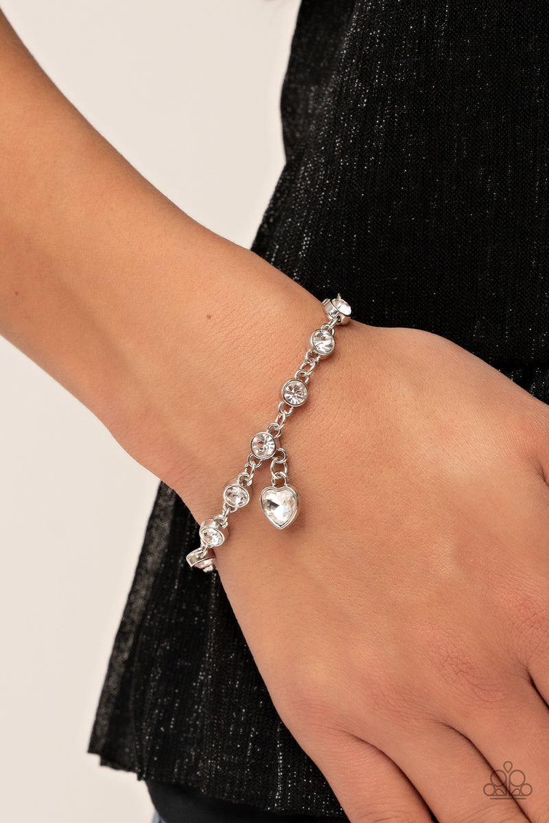 Truly Lovely - White Bracelet - Paparazzi Accessories