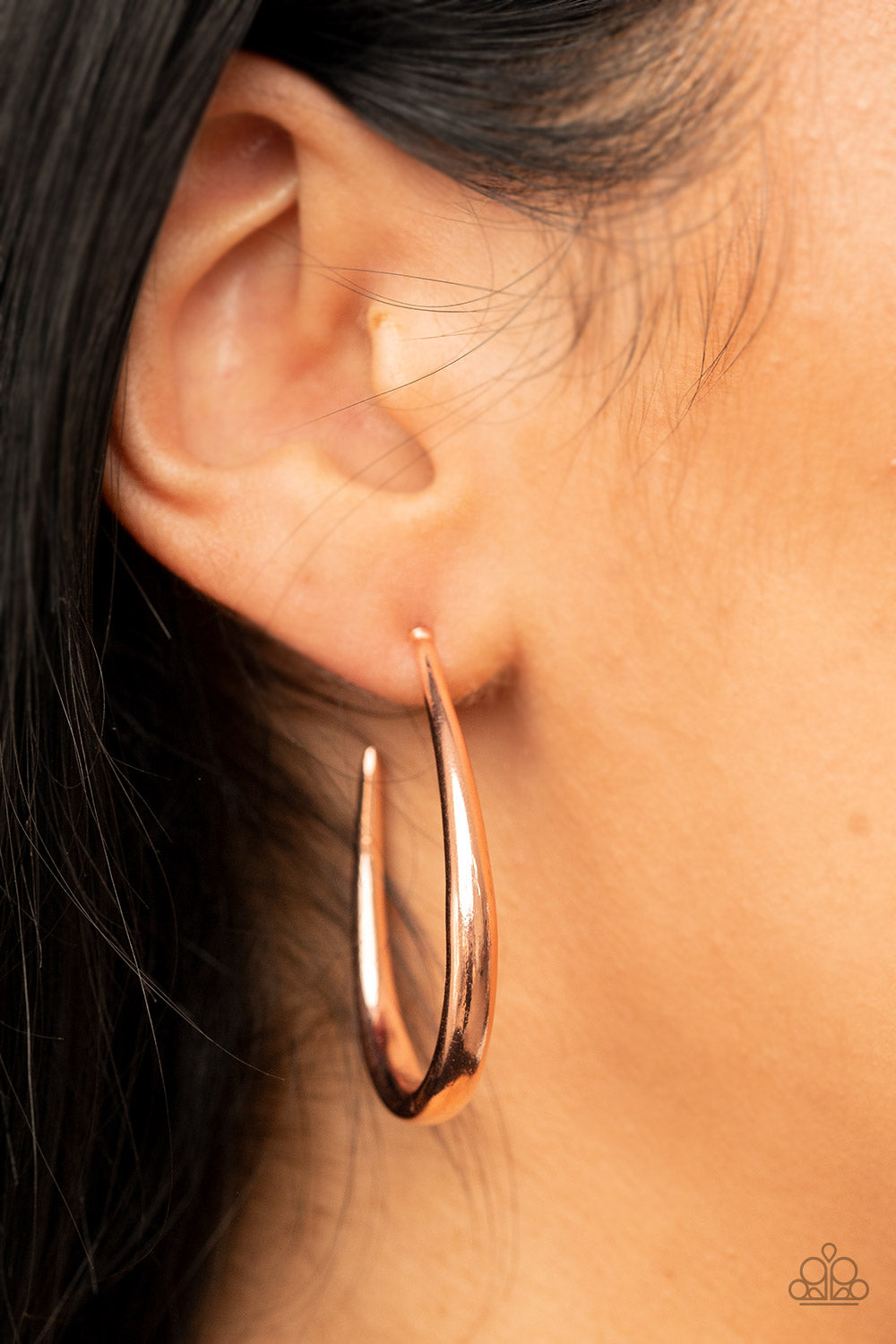 CURVE Your Appetite - Copper Earrings - Paparazzi Accessories