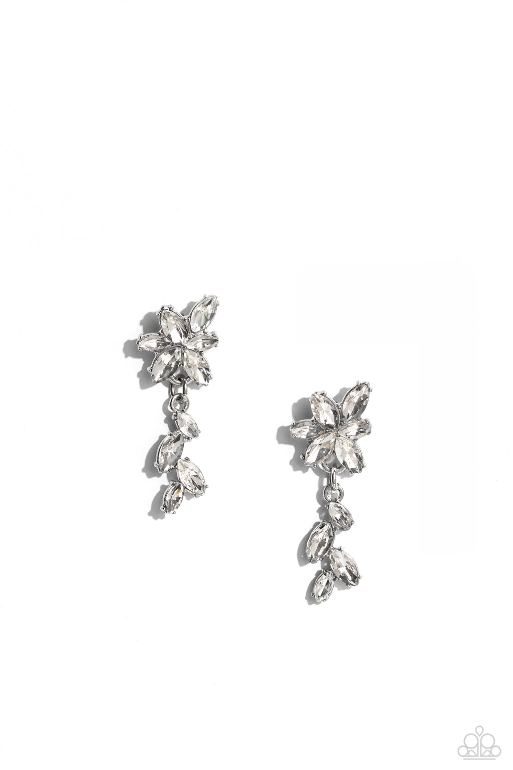 five-dollar-jewelry-goddess-grove-white-post earrings-paparazzi-accessories