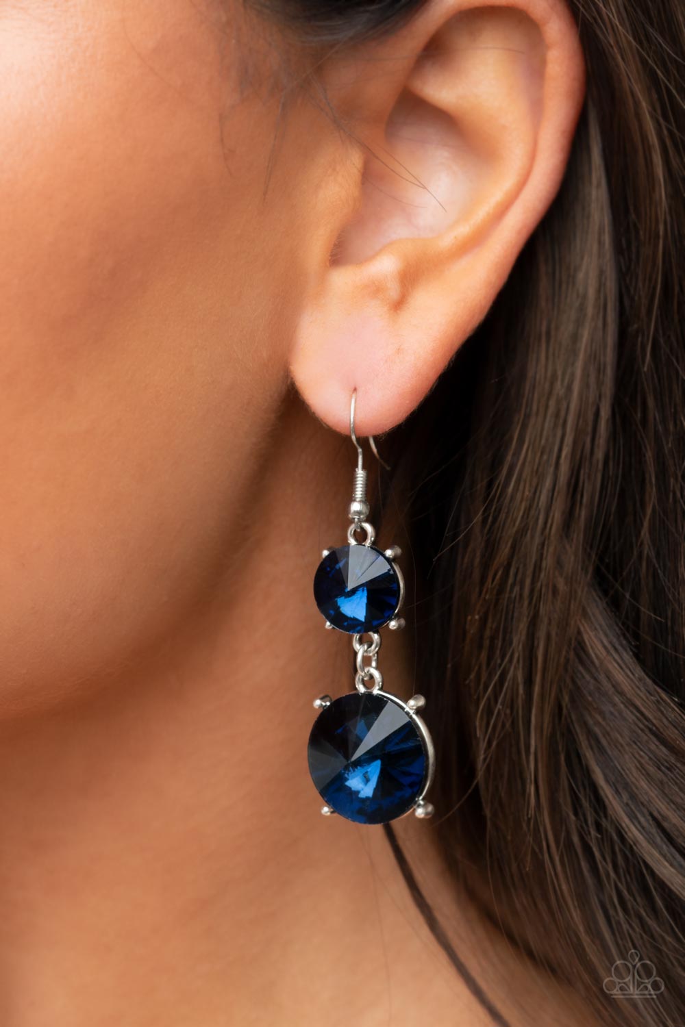 Sizzling Showcase - Blue Earrings - Paparazzi Accessories