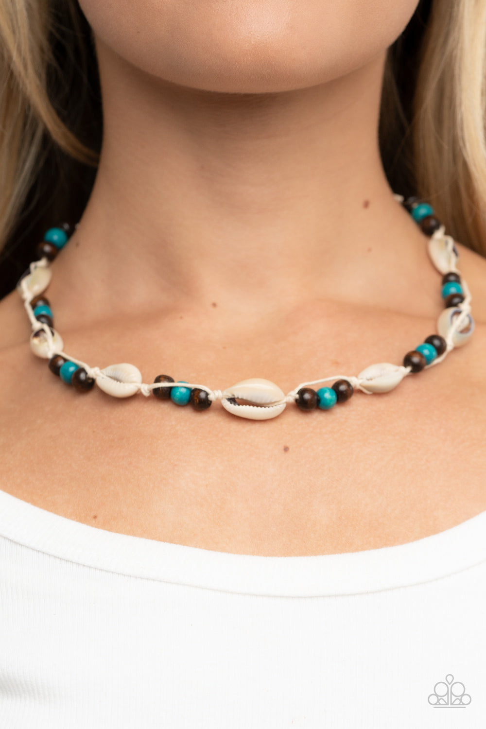 Bermuda Beachcomber - Blue Necklace - Paparazzi Accessories