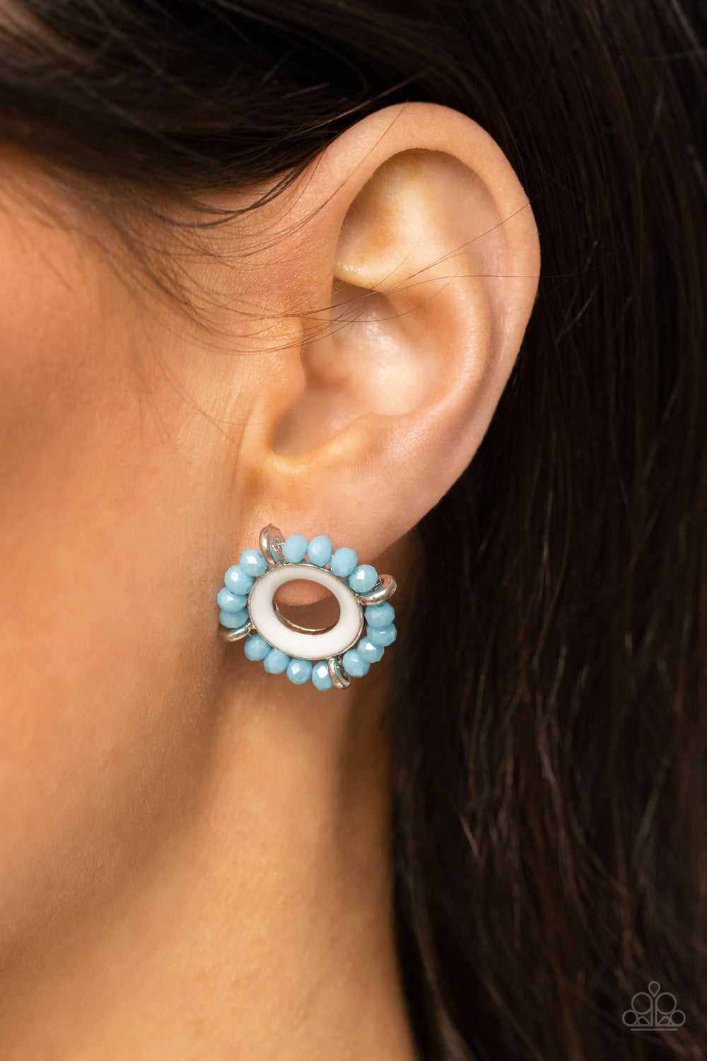 Nautical Notion - Blue Post Earrings - Paparazzi Accessories