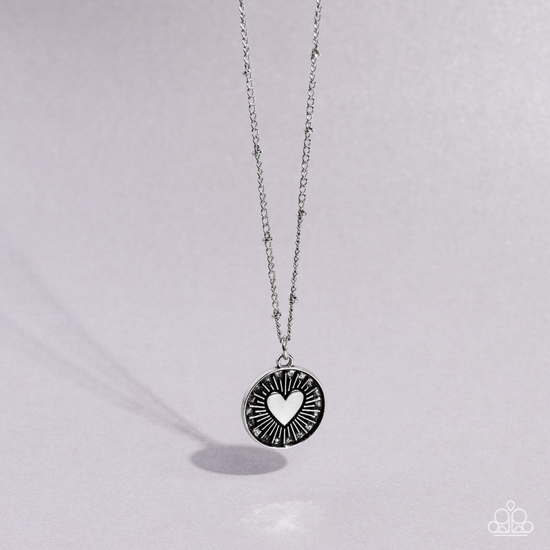 Lovestruck Shimmer - Silver Necklace - Paparazzi Accessories