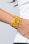 Butterfly Breeze - Yellow Bracelet - Paparazzi Accessories