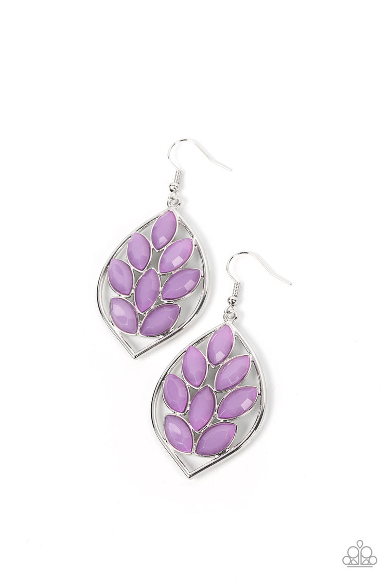 Glacial Glades - Purple Earrings - Paparazzi Accessories