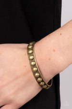 Clear as STUD - Brass Bracelet - Paparazzi Accessories