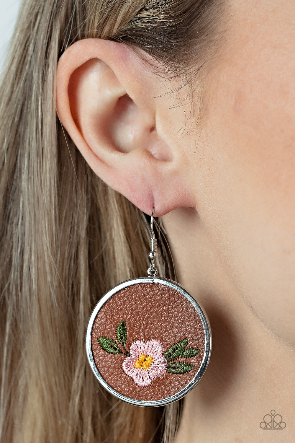 Prairie Patchwork - Pink Earrings - Paparazzi Accessories