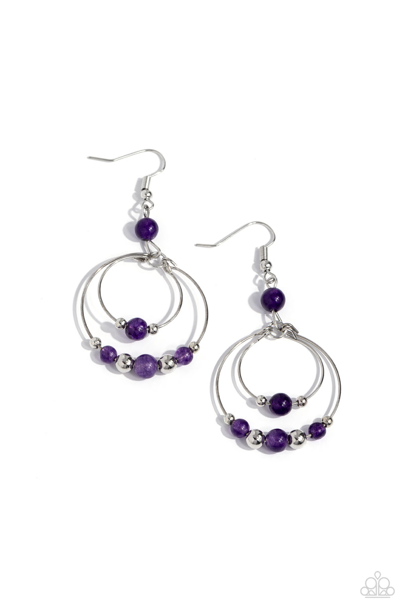 Eco Eden - Purple Earrings - Paparazzi Accessories