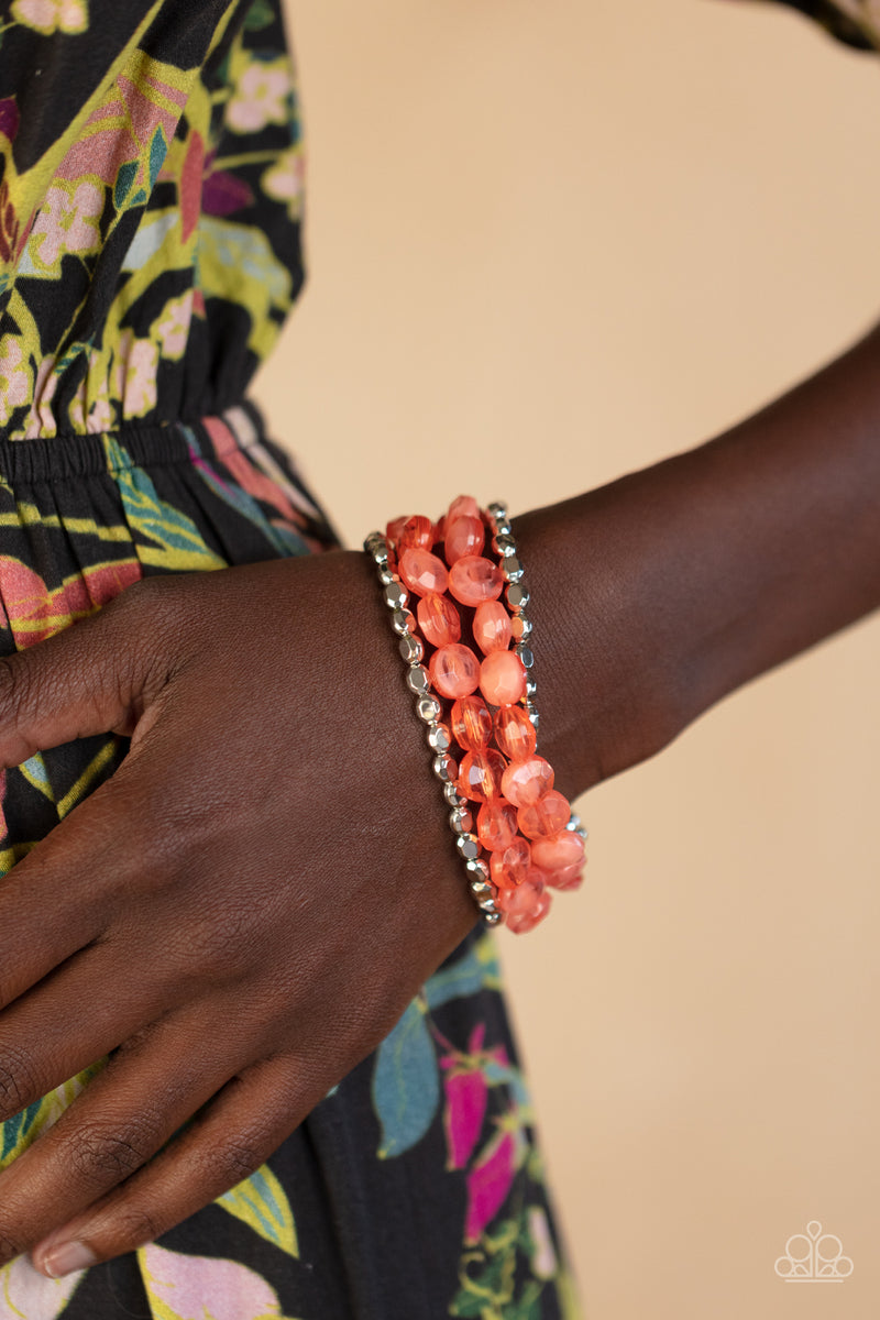 Seaside Siesta - Orange Bracelet - Paparazzi Accessories