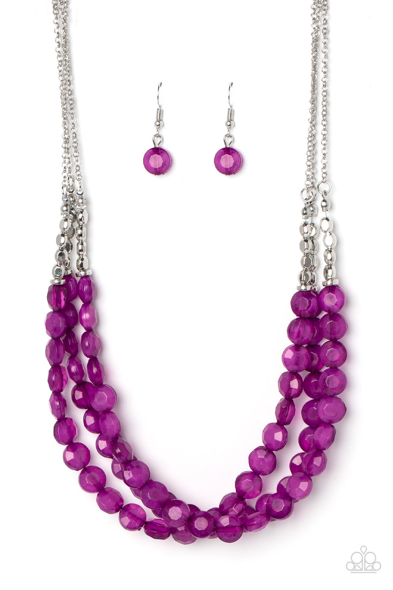 Pacific Picnic - Purple Necklace - Paparazzi Accessories