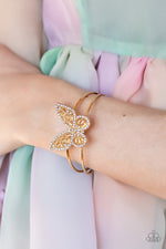 Butterfly Bella - Gold Bracelet - Paparazzi Accessories