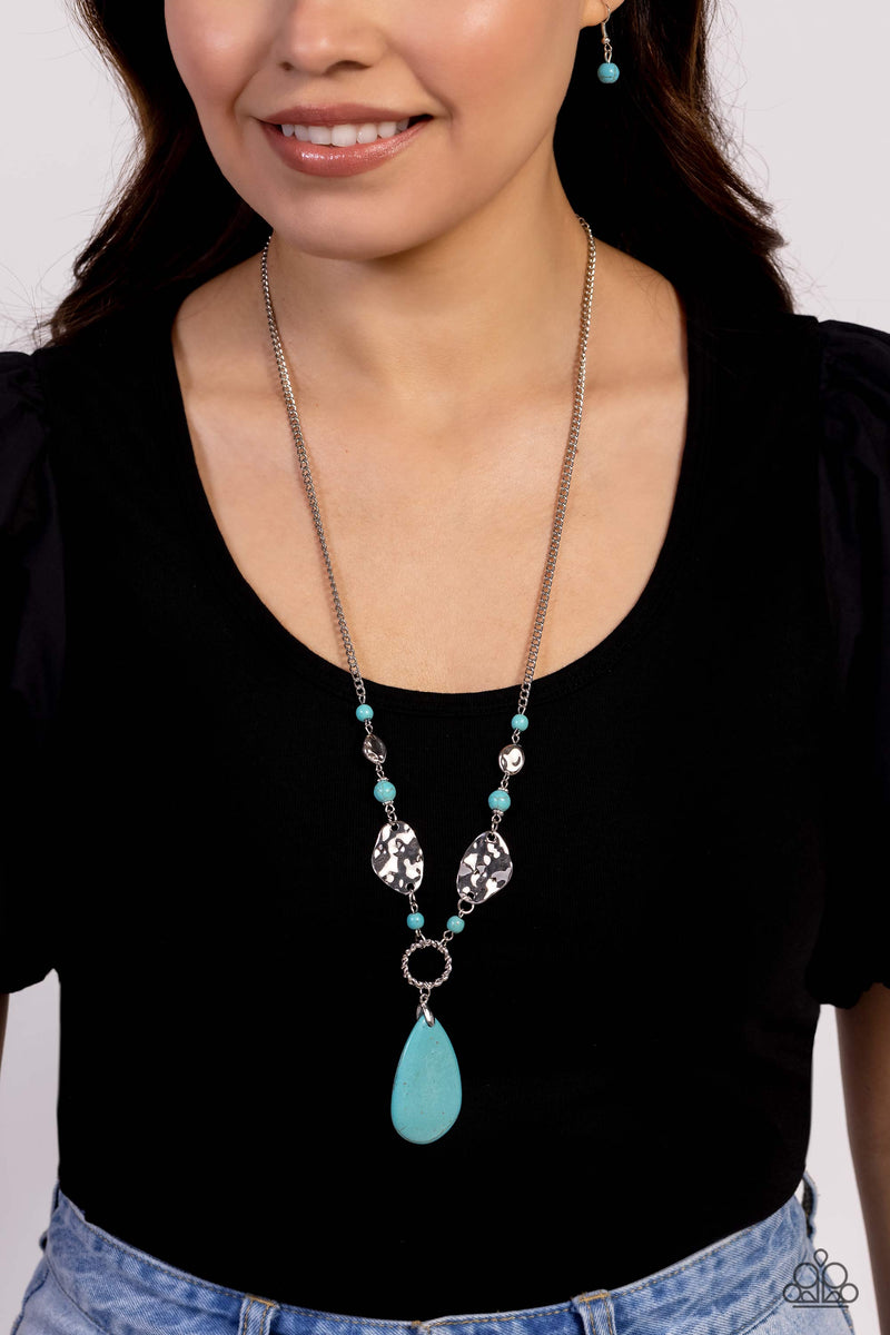 Sagebrush Sanctuary - Blue Necklace - Paparazzi Accessories