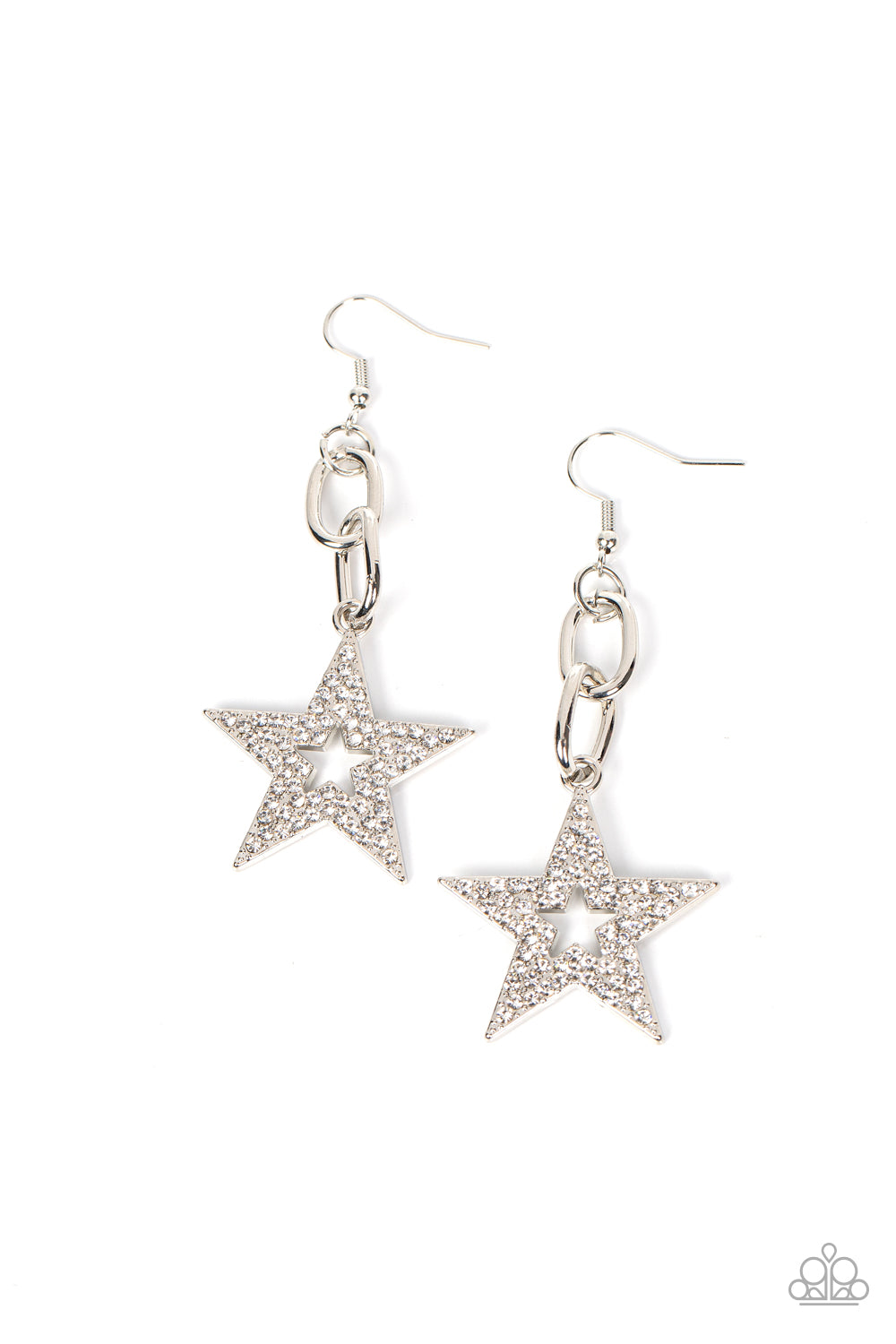 five-dollar-jewelry-cosmic-celebrity-white-earrings-paparazzi-accessories