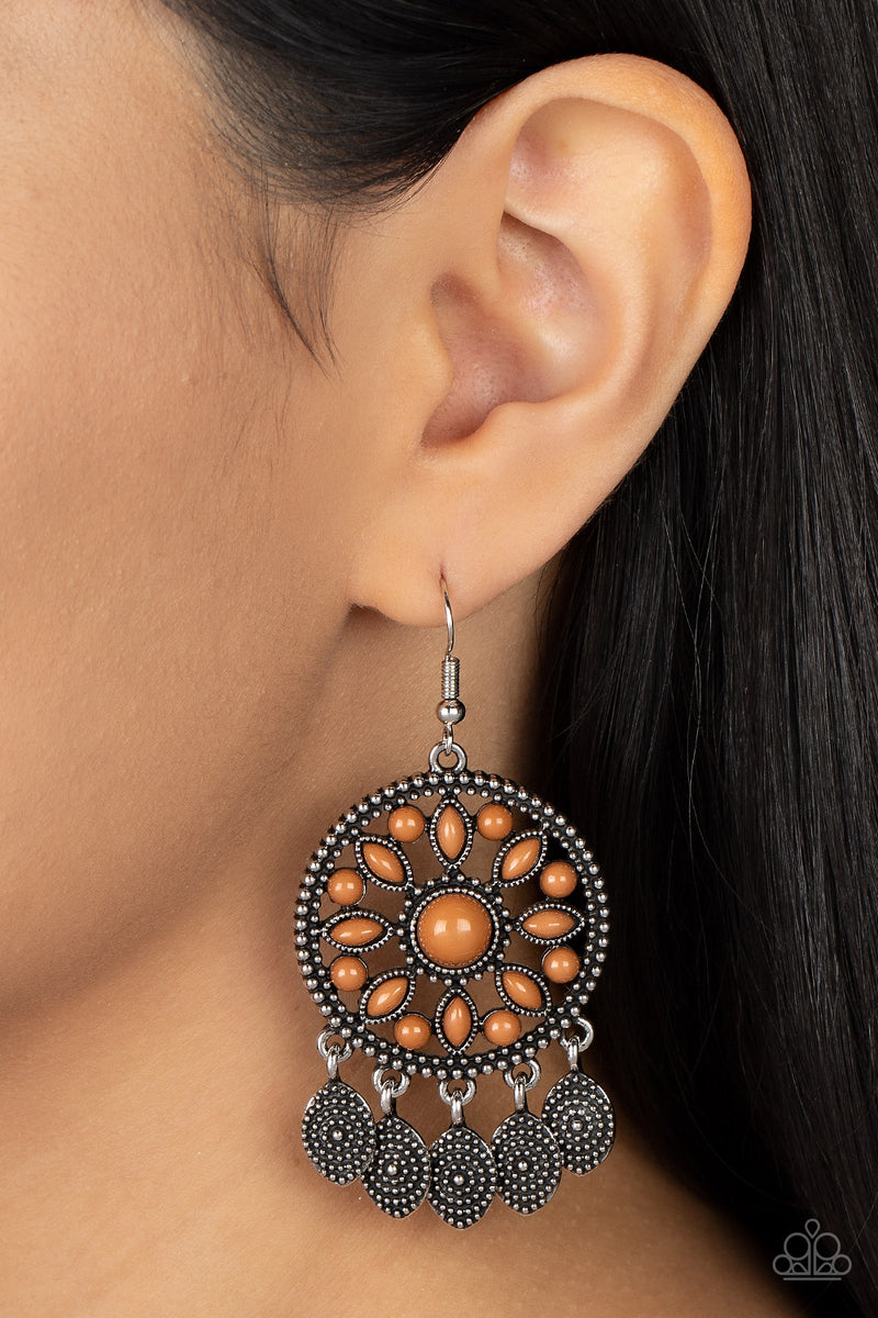 Sagebrush Symphony - Brown Earrings - Paparazzi Accessories