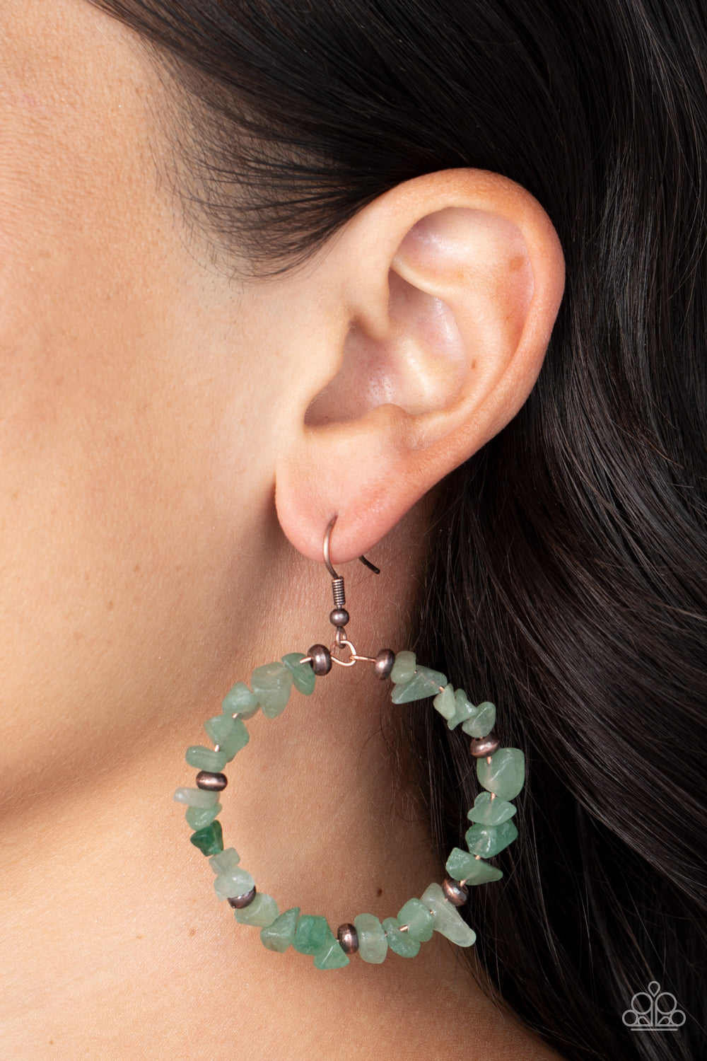 Mineral Mantra - Green Earrings - Paparazzi Accessories