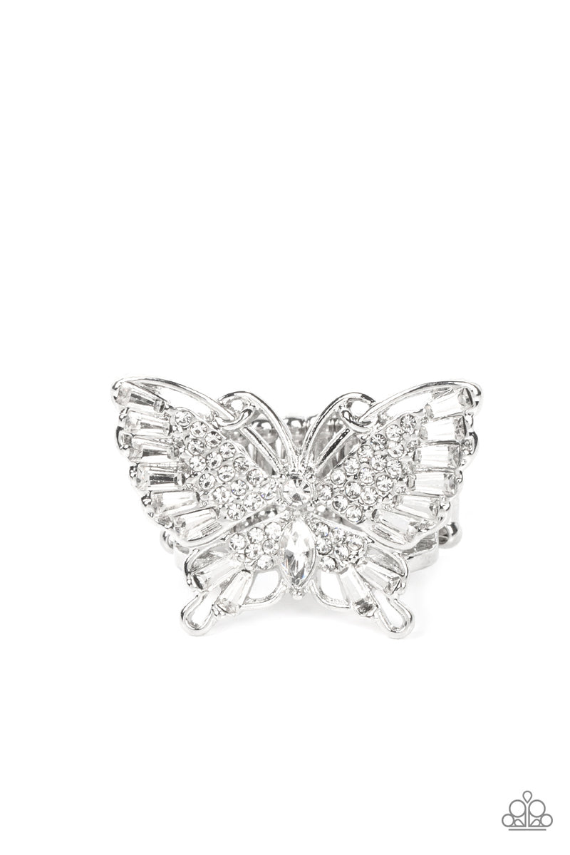 five-dollar-jewelry-fearless-flutter-white-ring-paparazzi-accessories