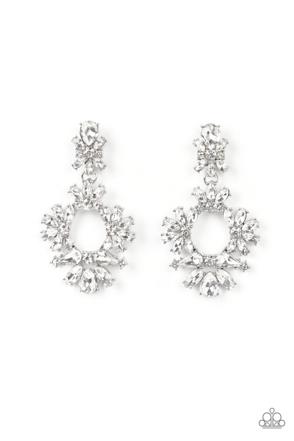 five-dollar-jewelry-leave-them-speechless-white-post earrings-paparazzi-accessories