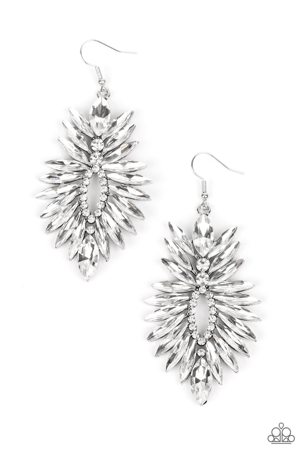 five-dollar-jewelry-turn-up-the-luxe-white-earrings-paparazzi-accessories