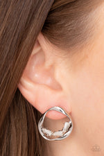 Imperfect Illumination - White Post Earrings - Paparazzi Accessories