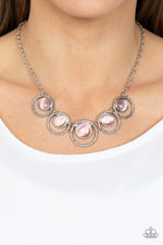 Elliptical Enchantment - Pink Necklace - Paparazzi Accessories