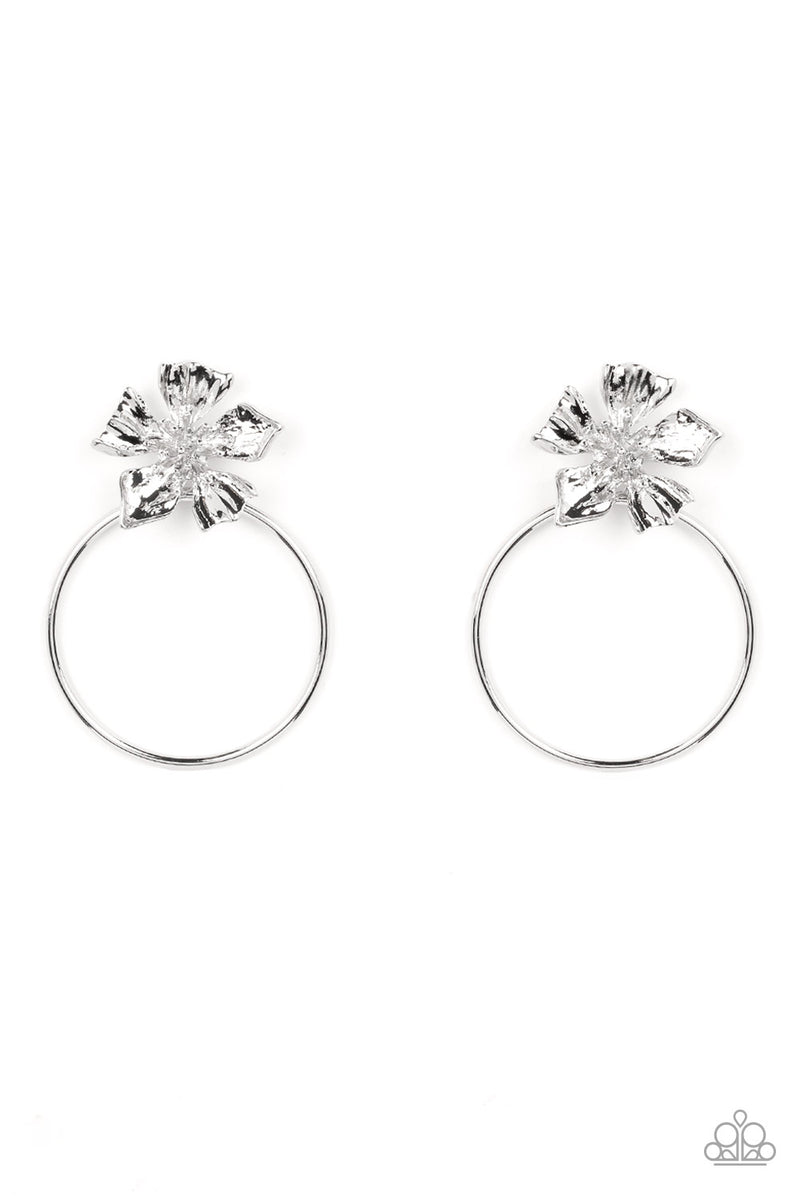 five-dollar-jewelry-buttercup-bliss-silver-post earrings-paparazzi-accessories