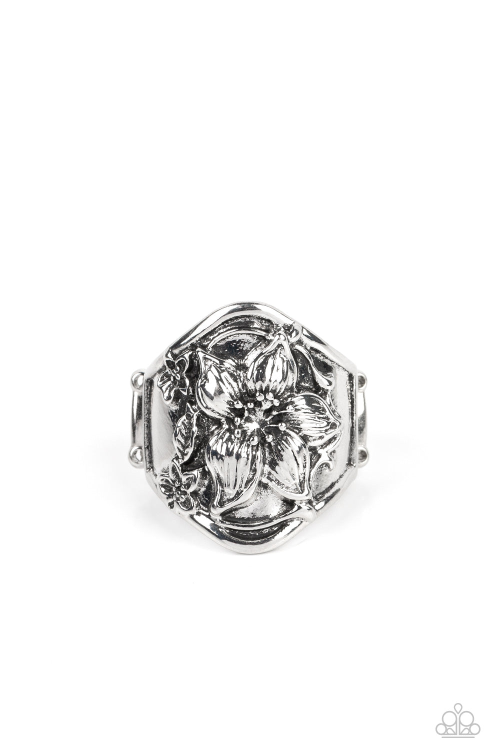 five-dollar-jewelry-hibiscus-harbor-silver-ring-paparazzi-accessories