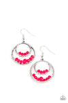 five-dollar-jewelry-bustling-beads-pink-earrings-paparazzi-accessories