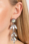 Space Age Sparkle - Yellow Post Earrings - Paparazzi Accessories