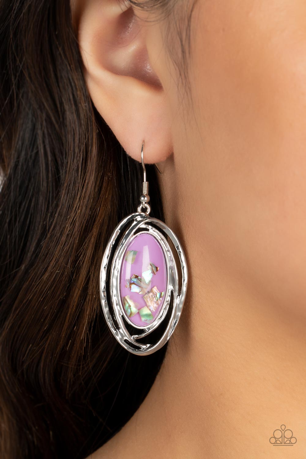 Ocean Floor Oracle - Purple Earrings - Paparazzi Accessories